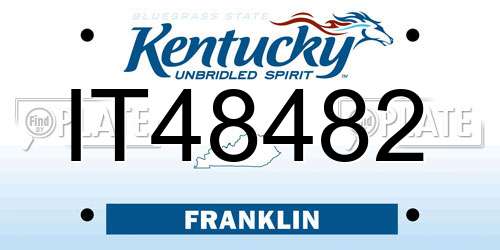 IT48482 Kentucky License Plate