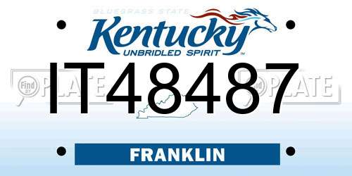 IT48487 Kentucky License Plate