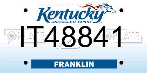 IT48841 Kentucky License Plate