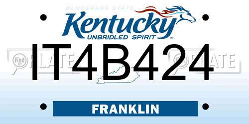 IT4B424 Kentucky License Plate