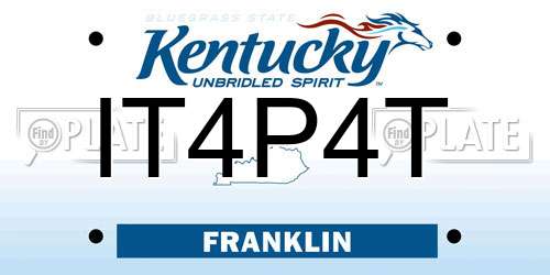 IT4P4T Kentucky License Plate