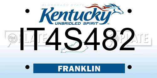 IT4S482 Kentucky License Plate
