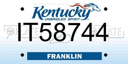 IT58744 Kentucky License Plate