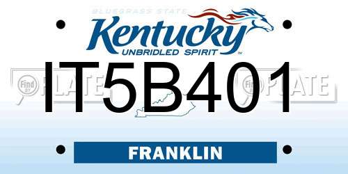 IT5B401 Kentucky License Plate