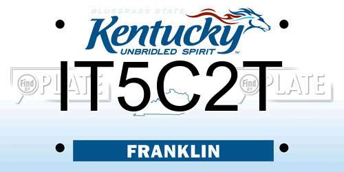 IT5C2T Kentucky License Plate