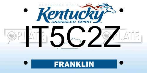 IT5C2Z Kentucky License Plate