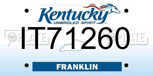 IT71260 Kentucky License Plate