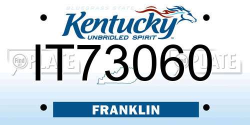 IT73060 Kentucky License Plate
