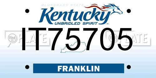 IT75705 Kentucky License Plate