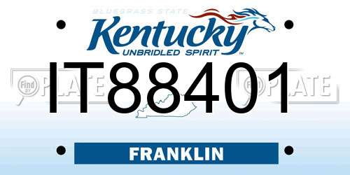 IT88401 Kentucky License Plate