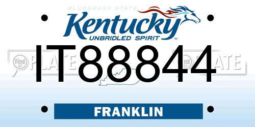 IT88844 Kentucky License Plate