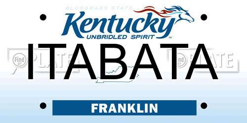 ITABATA Kentucky License Plate