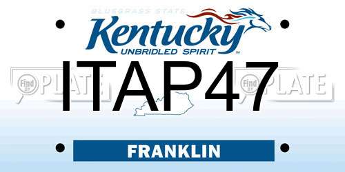 ITAP47 Kentucky License Plate