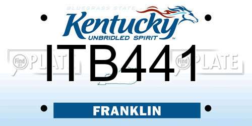 ITB441 Kentucky License Plate