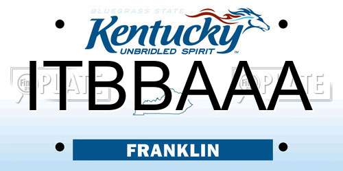 ITBBAAA Kentucky License Plate