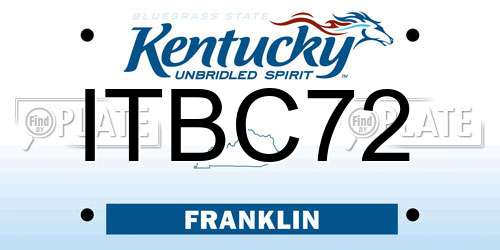 ITBC72 Kentucky License Plate