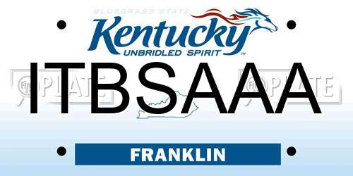 ITBSAAA Kentucky License Plate