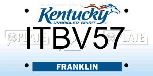ITBV57 Kentucky License Plate