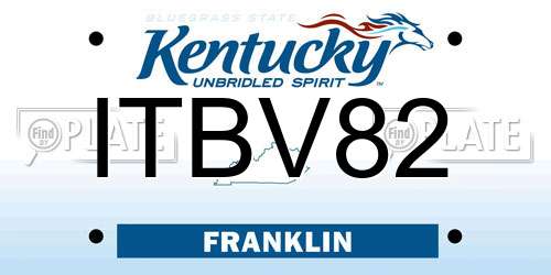 ITBV82 Kentucky License Plate