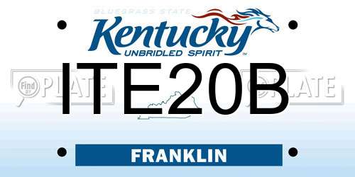 ITE20B Kentucky License Plate