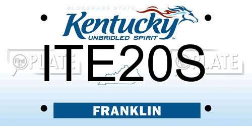 ITE20S Kentucky License Plate