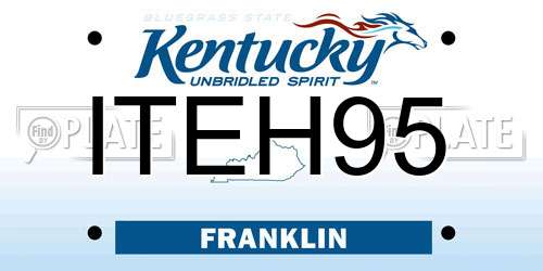 ITEH95 Kentucky License Plate