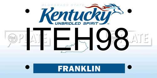 ITEH98 Kentucky License Plate