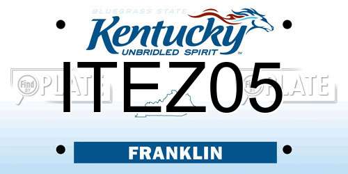 ITEZ05 Kentucky License Plate