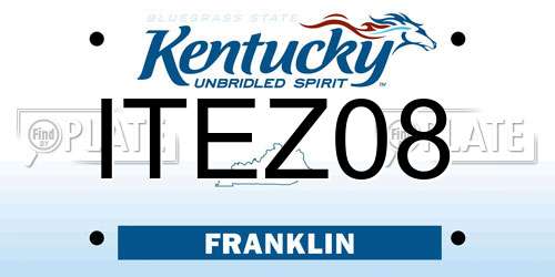 ITEZ08 Kentucky License Plate