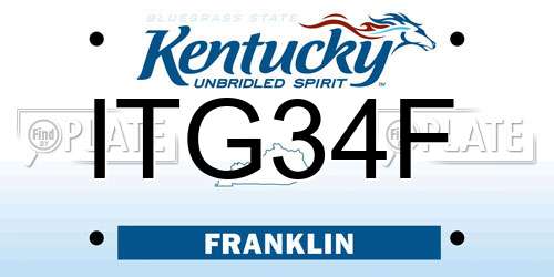 ITG34F Kentucky License Plate