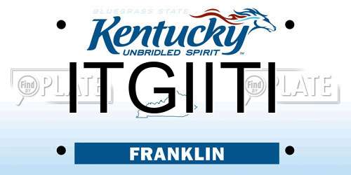 ITGIITI Kentucky License Plate