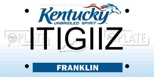 ITIGIIZ Kentucky License Plate