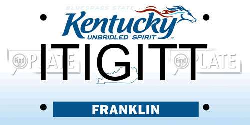 ITIGITT Kentucky License Plate