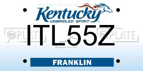 ITL55Z Kentucky License Plate