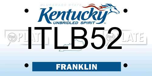 ITLB52 Kentucky License Plate