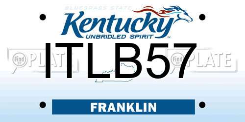 ITLB57 Kentucky License Plate