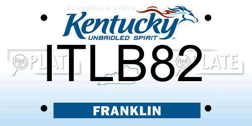 ITLB82 Kentucky License Plate