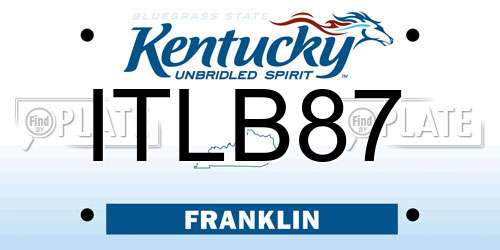 ITLB87 Kentucky License Plate