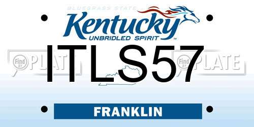 ITLS57 Kentucky License Plate