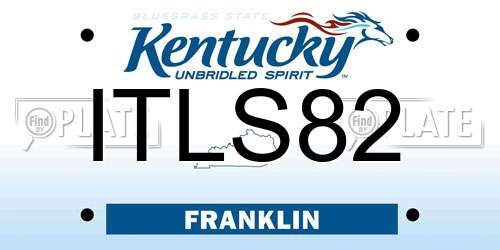 ITLS82 Kentucky License Plate