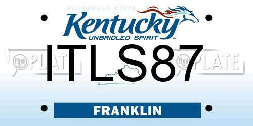 ITLS87 Kentucky License Plate