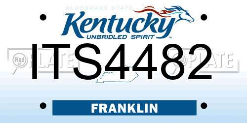 ITS4482 Kentucky License Plate