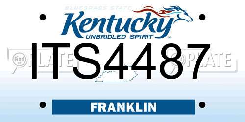 ITS4487 Kentucky License Plate