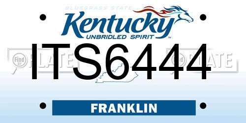 ITS6444 Kentucky License Plate