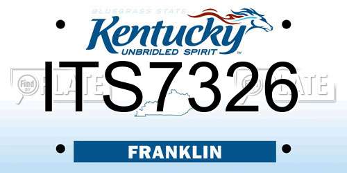 ITS7326 Kentucky License Plate