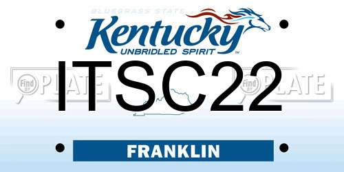 ITSC22 Kentucky License Plate