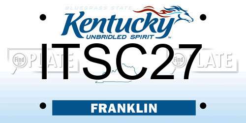 ITSC27 Kentucky License Plate