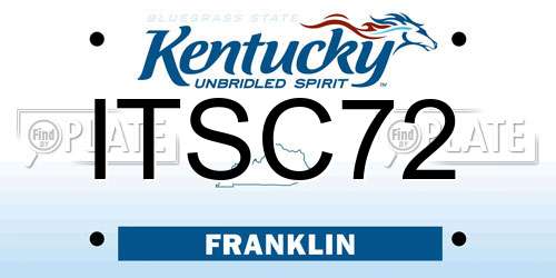 ITSC72 Kentucky License Plate