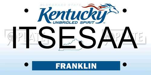 ITSESAA Kentucky License Plate