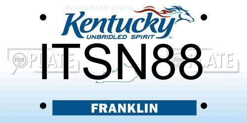 ITSN88 Kentucky License Plate